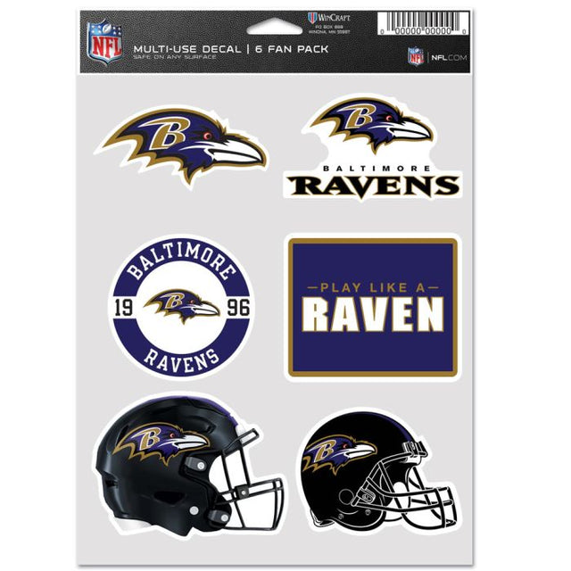 Baltimore Ravens Multi Use 6 Fan Pack