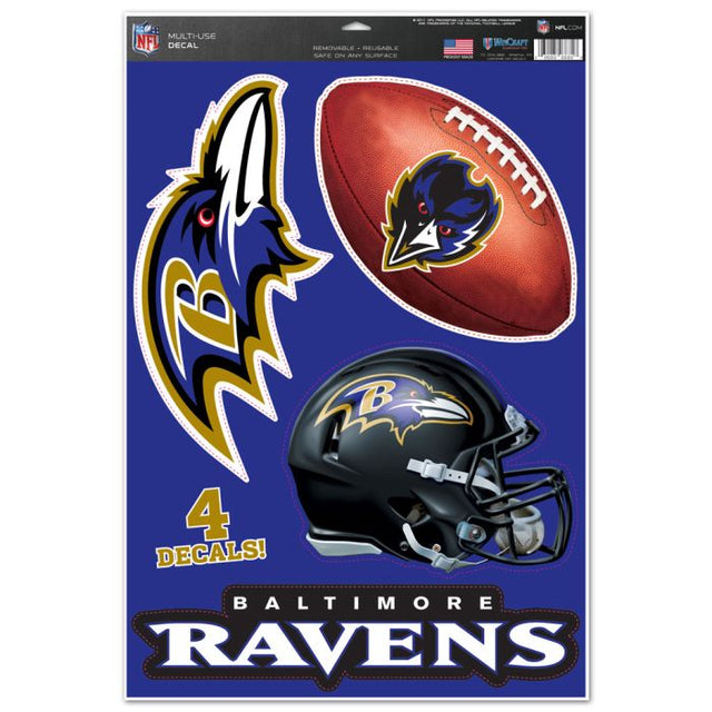 Calcomanía multiusos de los Baltimore Ravens, 11" x 17"