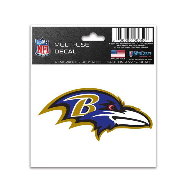 Calcomanía multiusos de los Baltimore Ravens de 3" x 4"