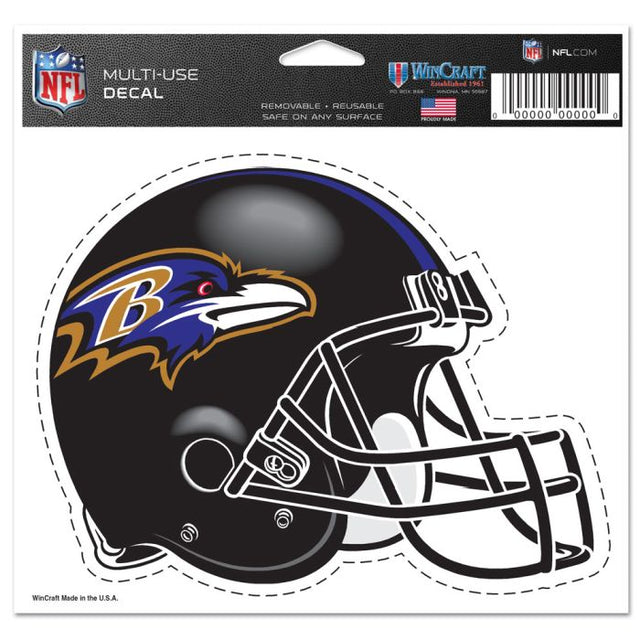 Baltimore Ravens Multi-Use Decal -Clear Bckrgd 5" x 6"