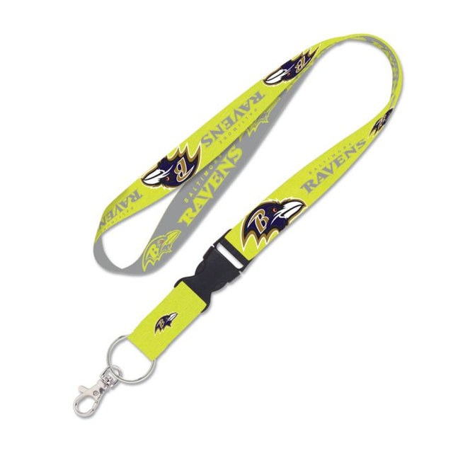 Baltimore Ravens NEON Lanyard w/detachable buckle 1"