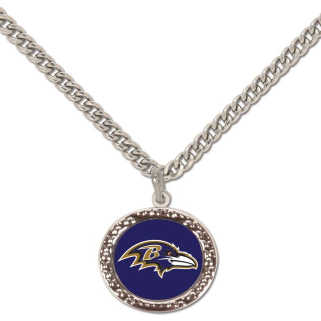 Baltimore Ravens Necklace w/Charm Jewelry Card