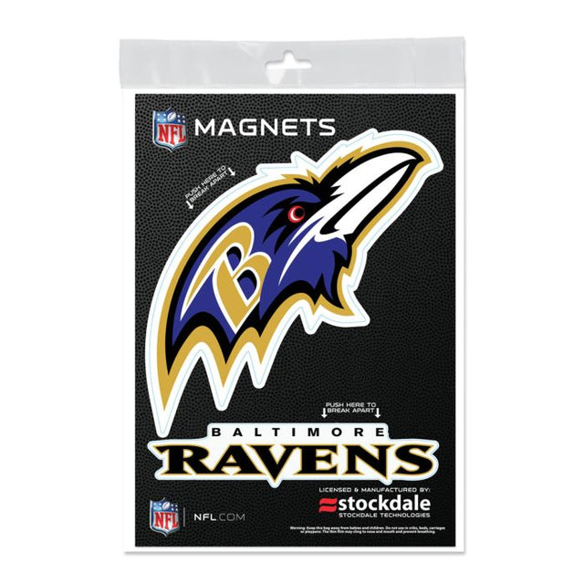 Imanes para exteriores de los Baltimore Ravens, 5" x 7"