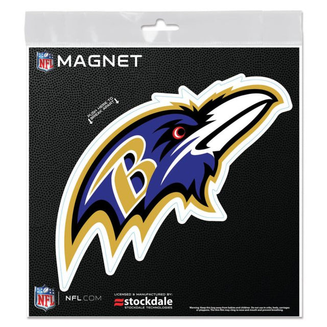 Imanes para exteriores de los Baltimore Ravens, 6" x 6"