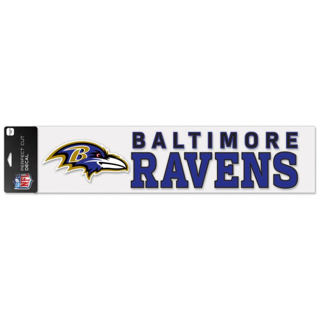 Calcomanías de corte perfecto de los Baltimore Ravens de 4" x 17"