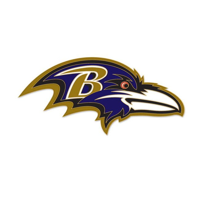 Tarjeta de joyería con pin esmaltado de colección primaria de los Baltimore Ravens