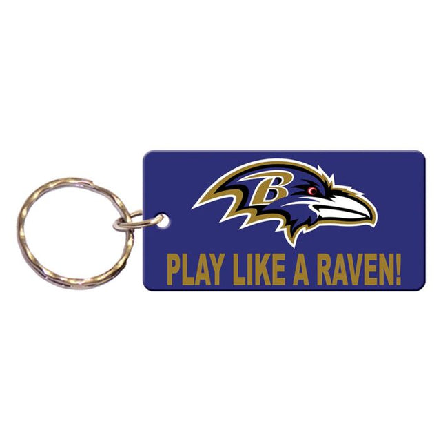 Llavero rectangular con el lema de los Baltimore Ravens