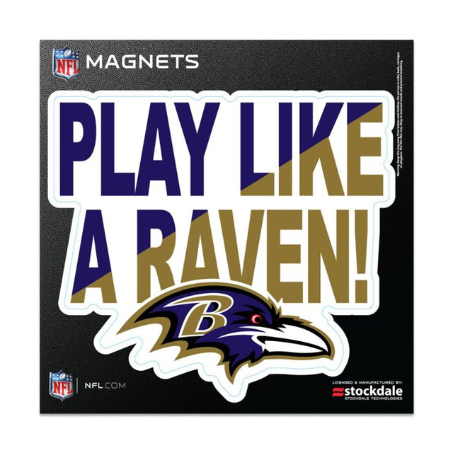 Imanes para exteriores con el lema de los Baltimore Ravens, 6" x 6"