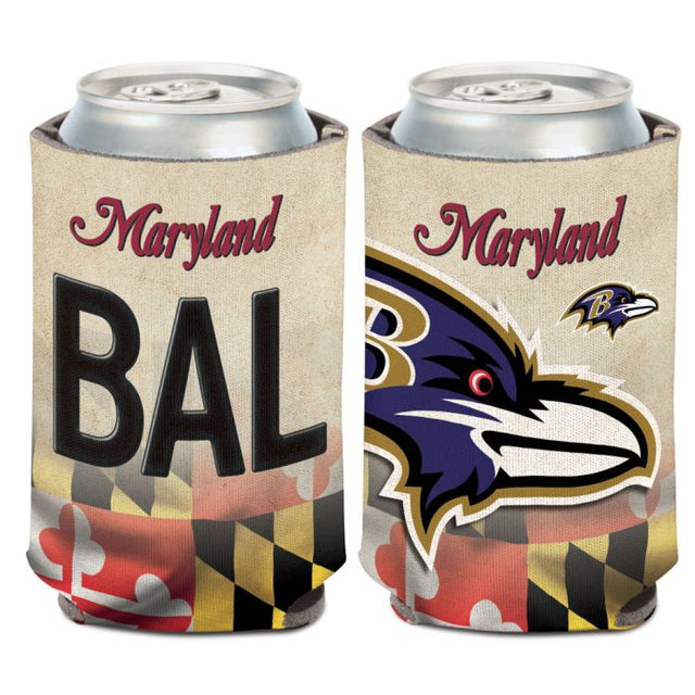 Enfriador de lata con placa ESTATAL de Baltimore Ravens, 12 oz.