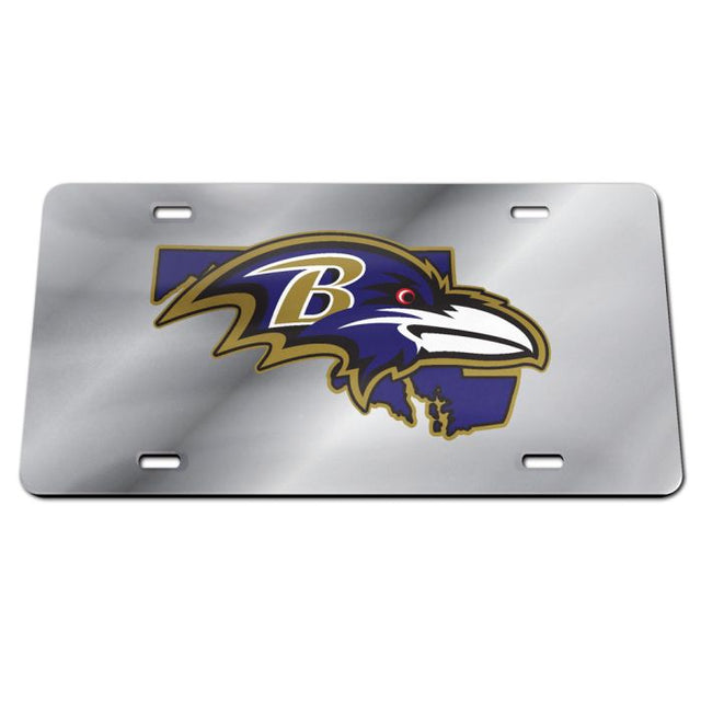 Matrícula de acrílico especial de Baltimore Ravens STATE