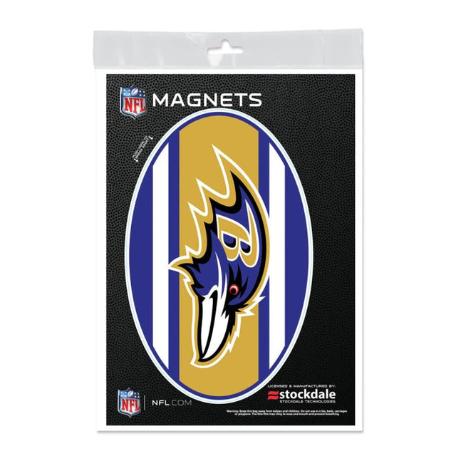 Imanes para exteriores de Baltimore Ravens STRIPES de 5" x 7"