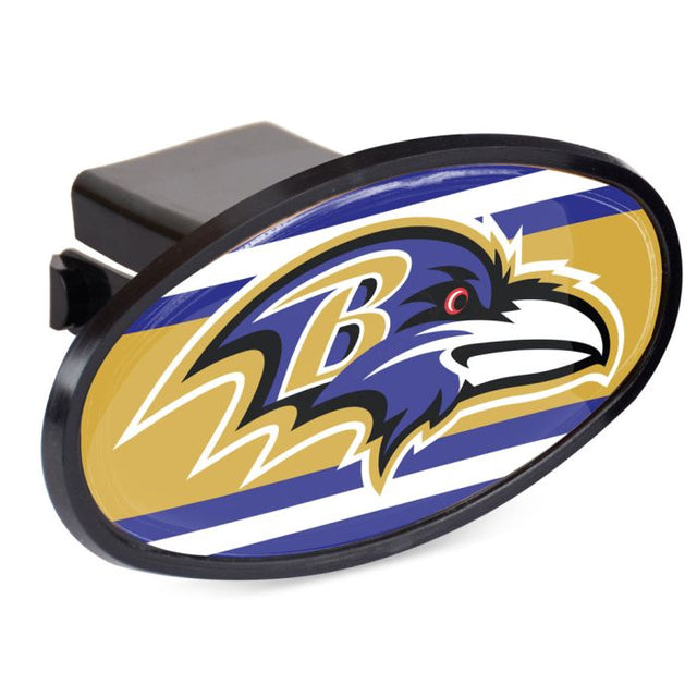 Receptor de enganche ovalado de 2" STRIPES de Baltimore Ravens