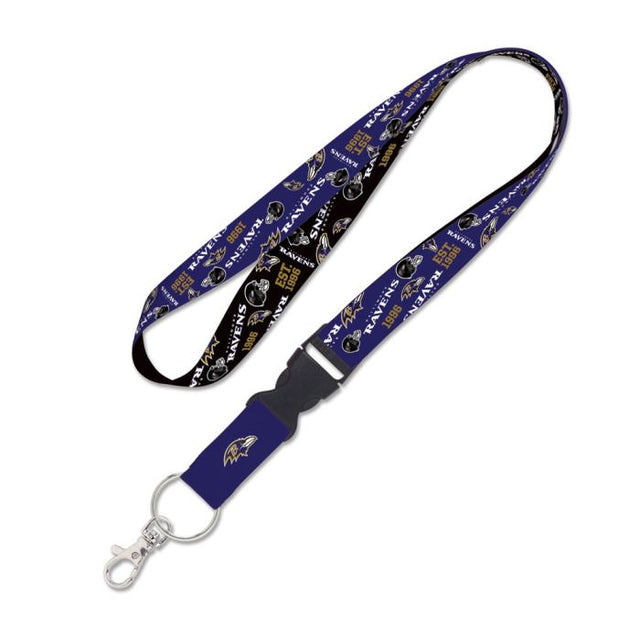 Baltimore Ravens Scatterprint Lanyard w/detachable buckle 1"