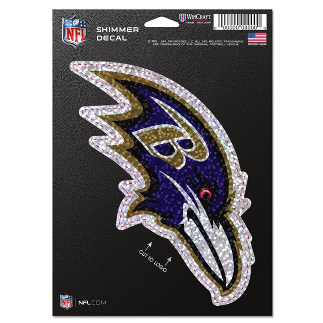 Baltimore Ravens Shimmer Decals 5" x 7"