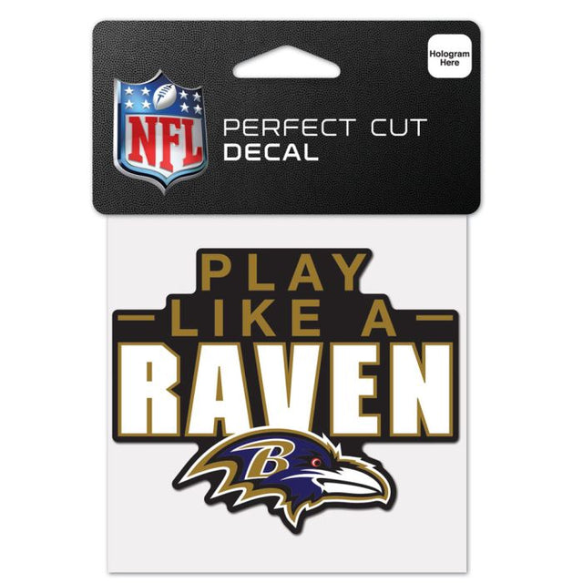 Baltimore Ravens Slogan Perfect Cut Color Decal 4" x 4"