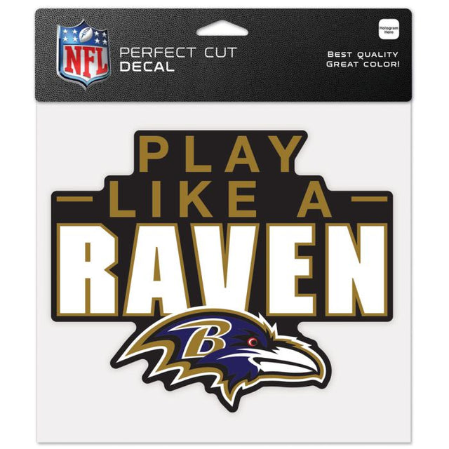 Baltimore Ravens Slogan Perfect Cut Color Decal 8" x 8"
