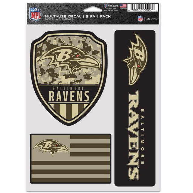 Baltimore Ravens Standard Multi Use 3 Fan Pack