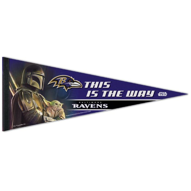 Baltimore Ravens / Star Wars Mandalorian Premium Pennant 12" x 30"