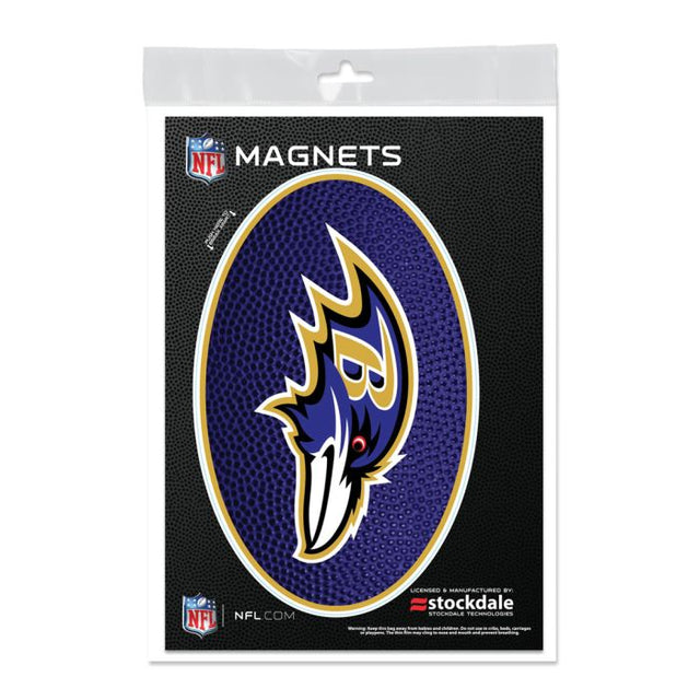 Imanes para exteriores de los Baltimore Ravens TEAMBALL de 5" x 7"