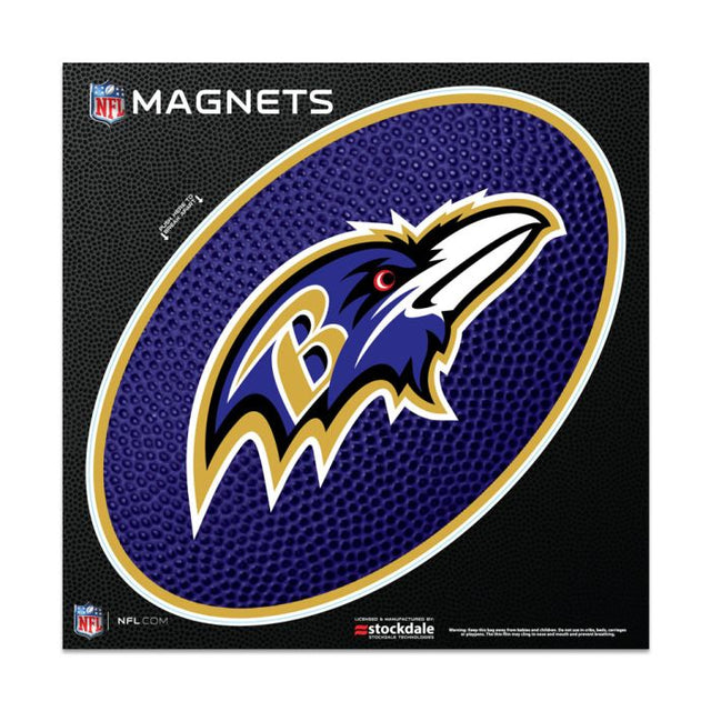 Imanes para exteriores de los Baltimore Ravens TEAMBALL de 6" x 6"