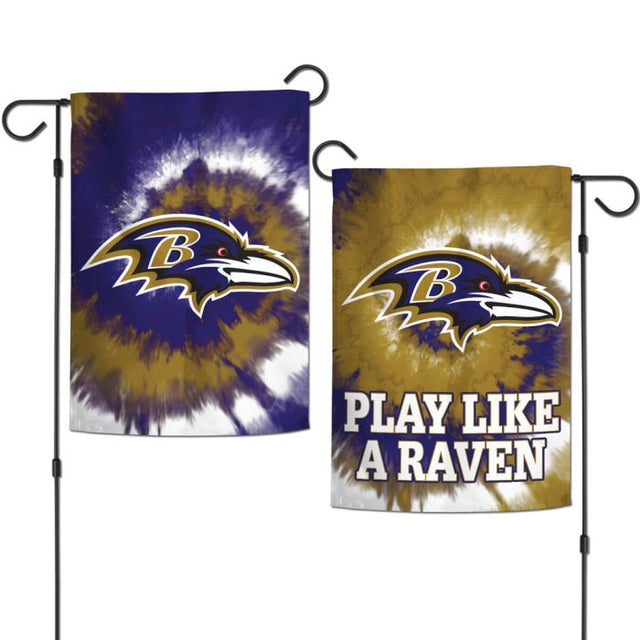 Baltimore Ravens Tie Dye Garden Flags 2 sided 12.5" x 18"