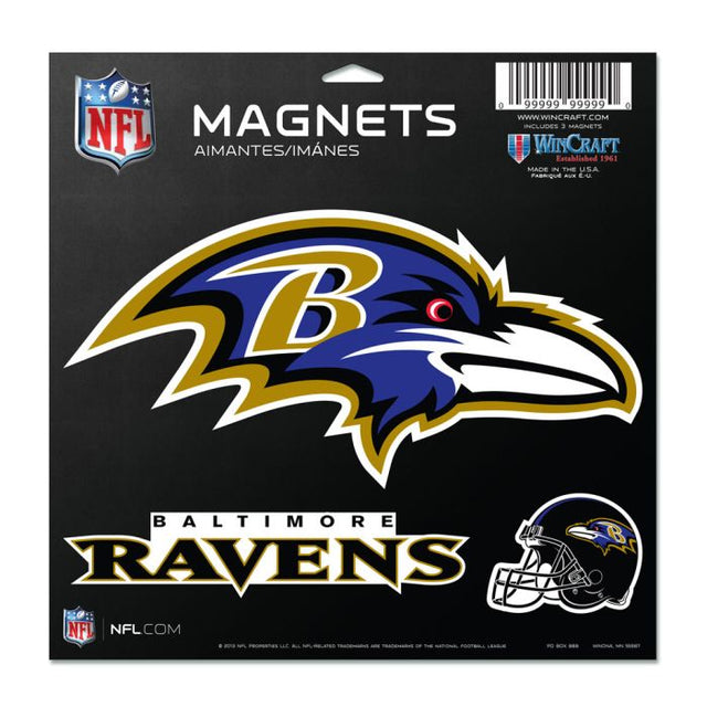 Imán de vinilo de los Baltimore Ravens de 11" x 11"