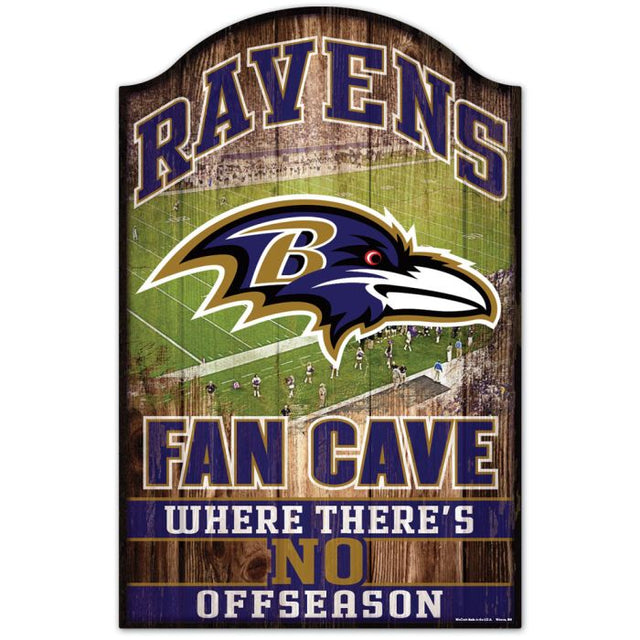 Baltimore Ravens Wood Sign 11" x 17" 1/4" thick