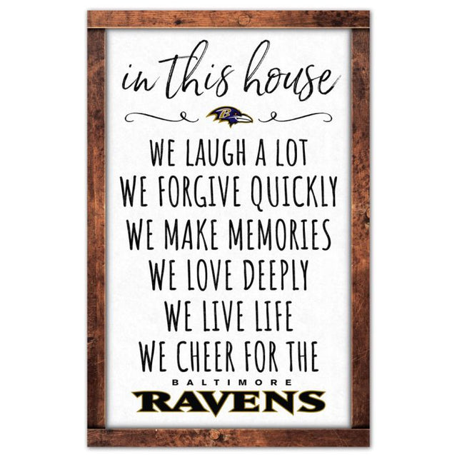 Baltimore Ravens Wood Sign 11" x 17" 1/4" thick