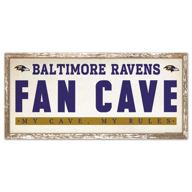 Baltimore Ravens Wood Sign 8" x 17"