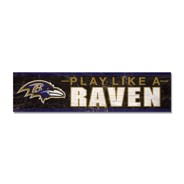 Baltimore Ravens Wooden Magnet 1.5" X 6"