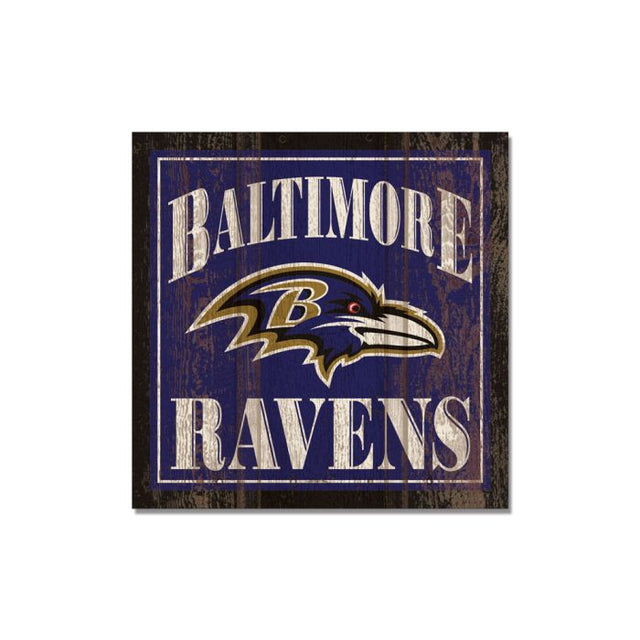 Baltimore Ravens Wooden Magnet 3" X 3"