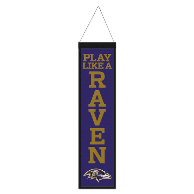 Baltimore Ravens Wool Banner 8" x 32"