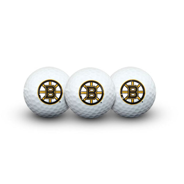 3 pelotas de golf de los Boston Bruins en estuche tipo concha