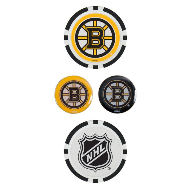 Juego de cuatro marcadores de pelota de los Boston Bruins