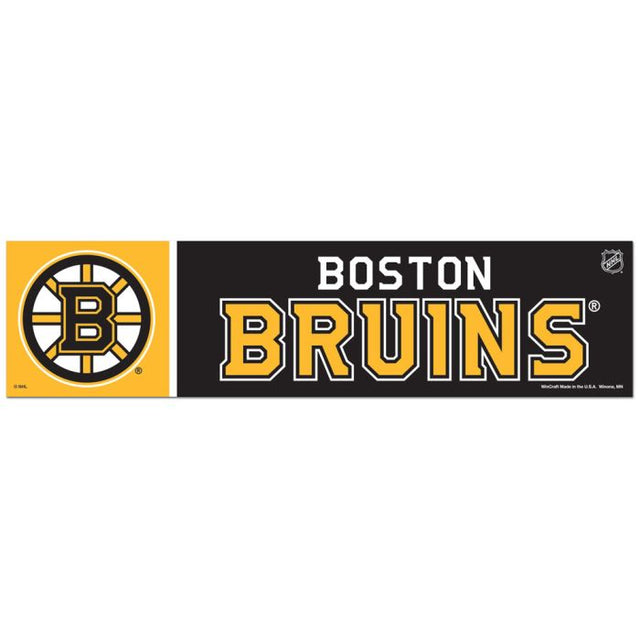 Tira de parachoques de los Boston Bruins de 3" x 12"