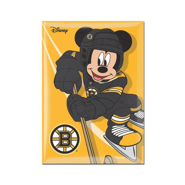 Imán de metal de Disney de los Boston Bruins, 2,5" x 3,5"