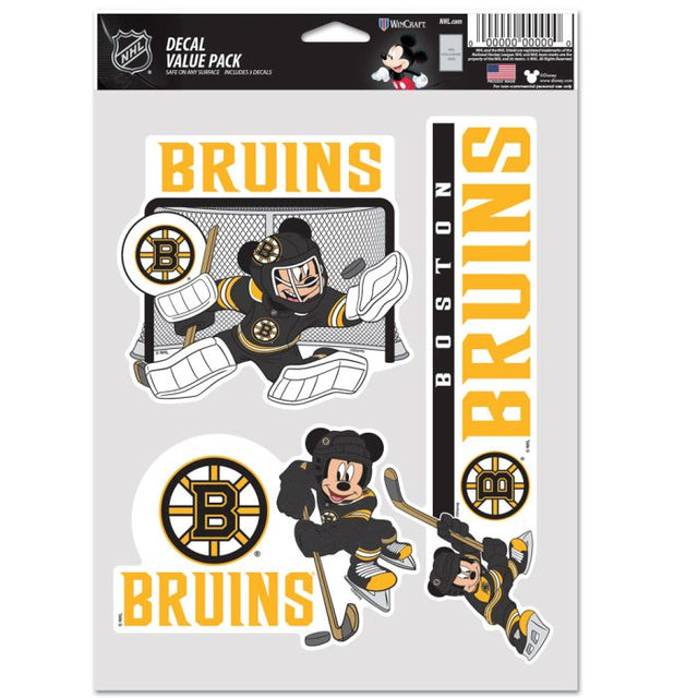 Paquete multiusos para 3 fanáticos de Boston Bruins y Disney