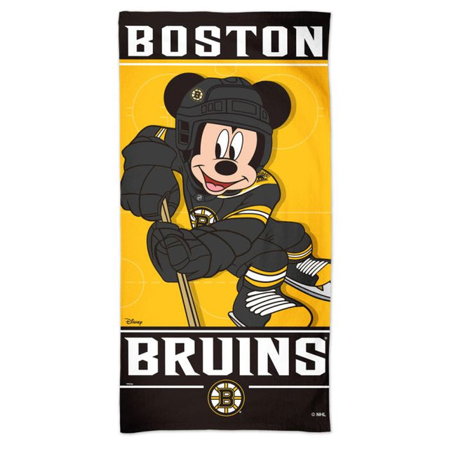 Toalla de playa Boston Bruins / Disney Spectra de 30" x 60"