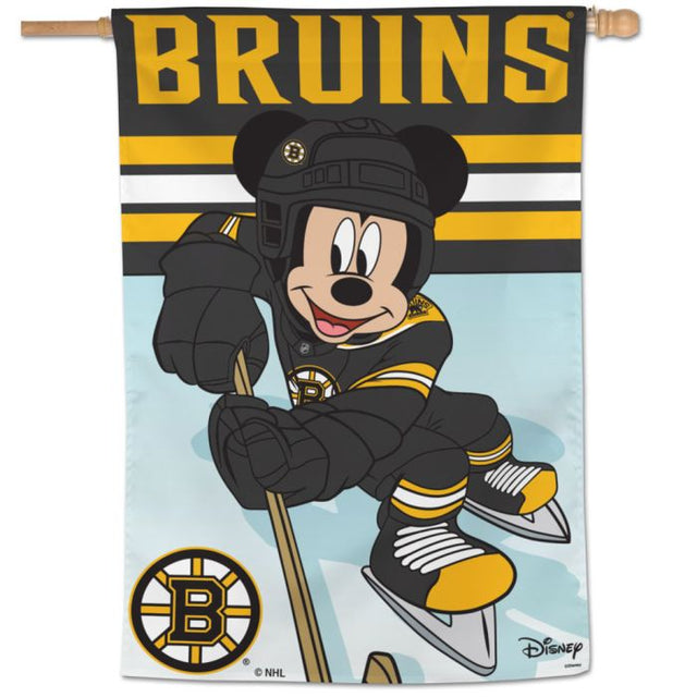 Bandera vertical de los Boston Bruins y Disney de 71 x 101 cm