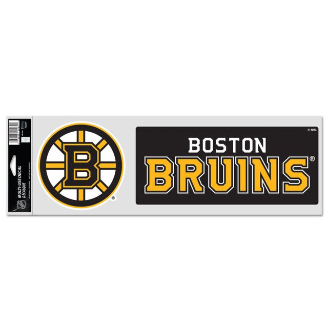 Calcomanías para fanáticos de los Boston Bruins de 3,75" x 12"