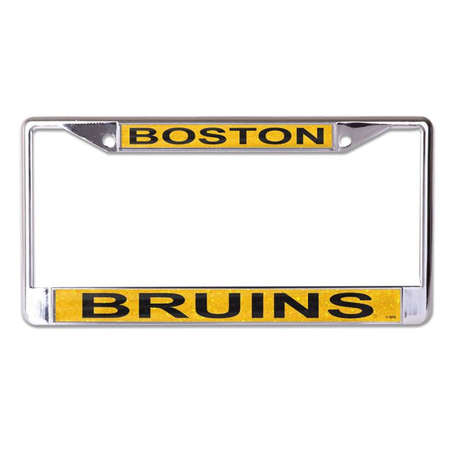 Boston Bruins GLITTER Lic Plt Frame S/L Printed