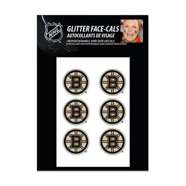 Boston Bruins Glitter Tattoo 6 Pack