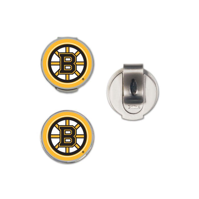 Clip para gorra de los Boston Bruins con 2 marcadores, con tapa tipo concha