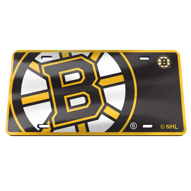 Matrícula acrílica especial MEGA de los Boston Bruins