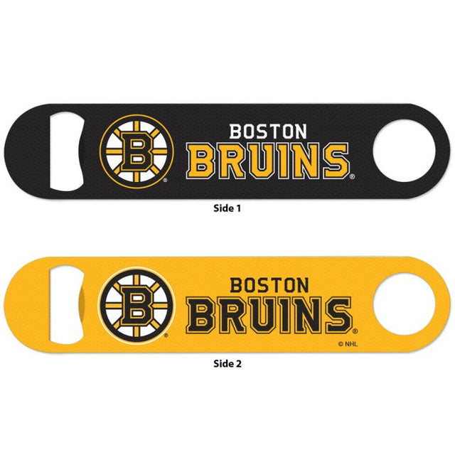 Abridor de botellas de metal de los Boston Bruins de 2 lados