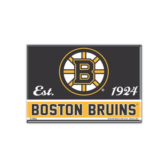 Imán de metal de los Boston Bruins de 2,5" x 3,5"