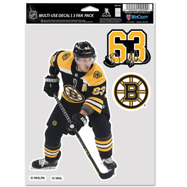 Paquete multiusos para 3 fanáticos de los Boston Bruins, Brad Marchand