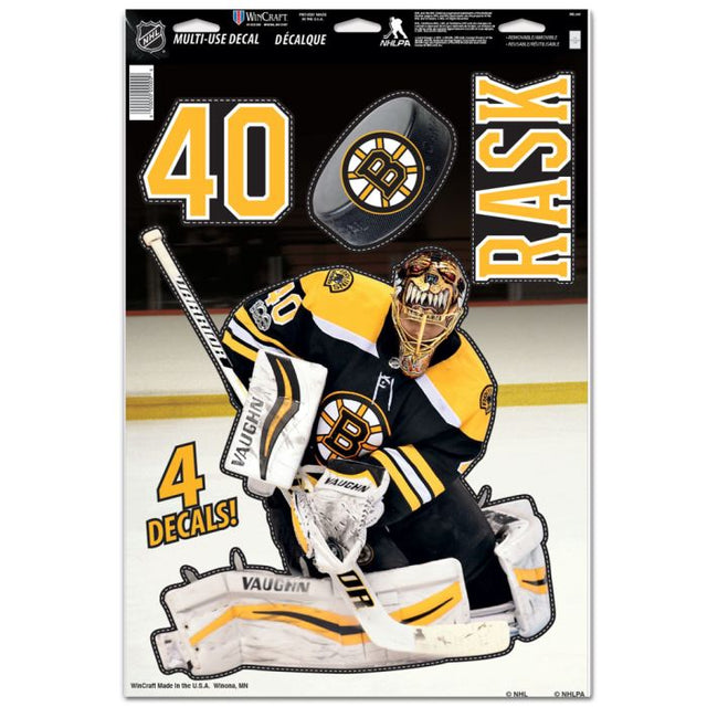 Calcomanía multiusos de los Boston Bruins de 11" x 17" Tuukka Rask