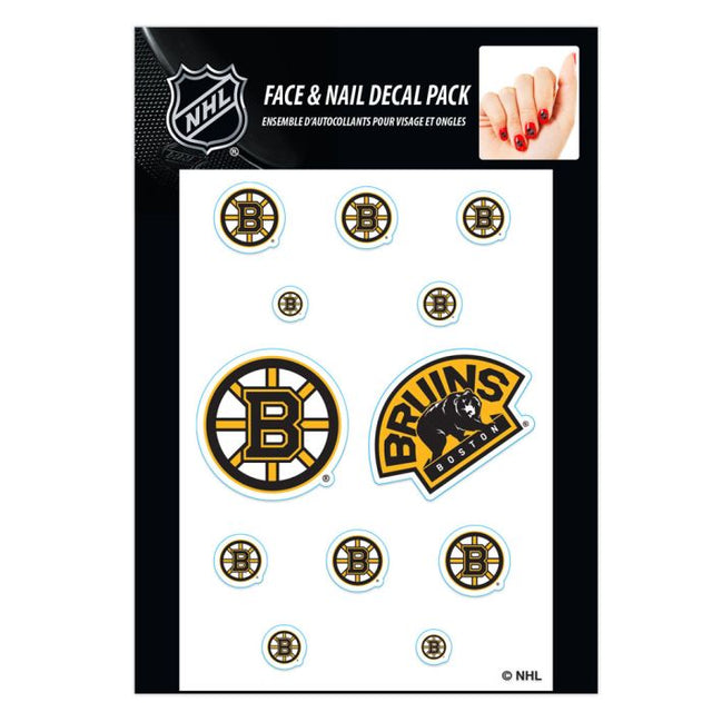 Calcomanías para uñas de los Boston Bruins