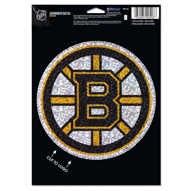 Calcomanías brillantes de los Boston Bruins de 5" x 7"